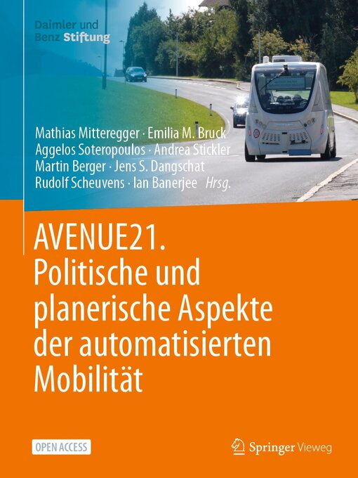 Title details for AVENUE21. Politische und planerische Aspekte der automatisierten Mobilität by Mathias Mitteregger - Available